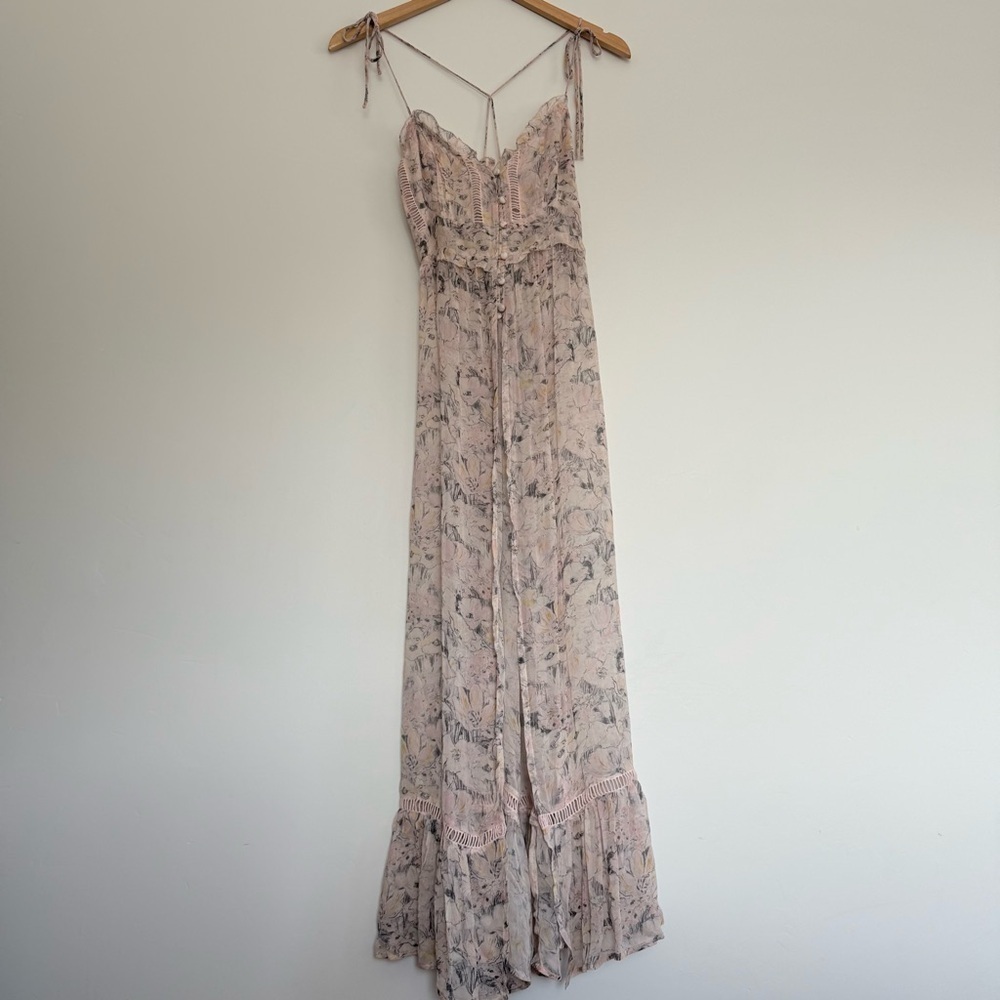 NWT Anthropologie Sheer Floral Curtain Top Size: Small - Picture 3 of 7